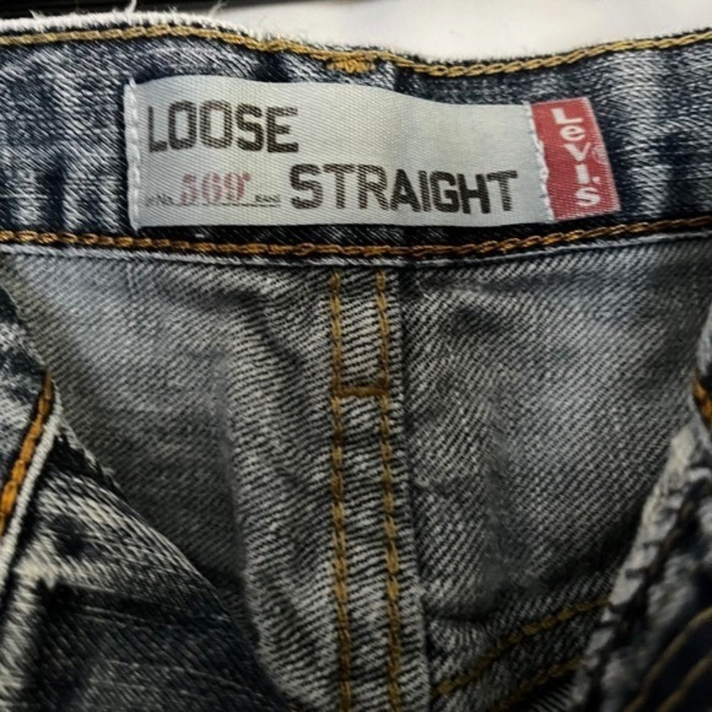 Levi Strauss Co 559 Loose Straight Denim‎ Jean Shorts Mens Size 34x1-Blue Washed - Picture 2 of 5